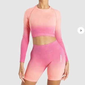 Gymshark ombré short long sleeve set